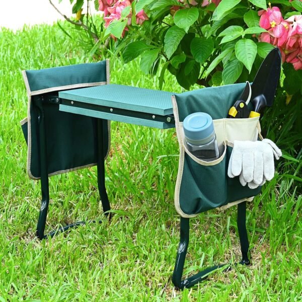 Upgraded Garden Kneeler & Seat, Foldable with Tool Pouches – For Seniors - Image 2