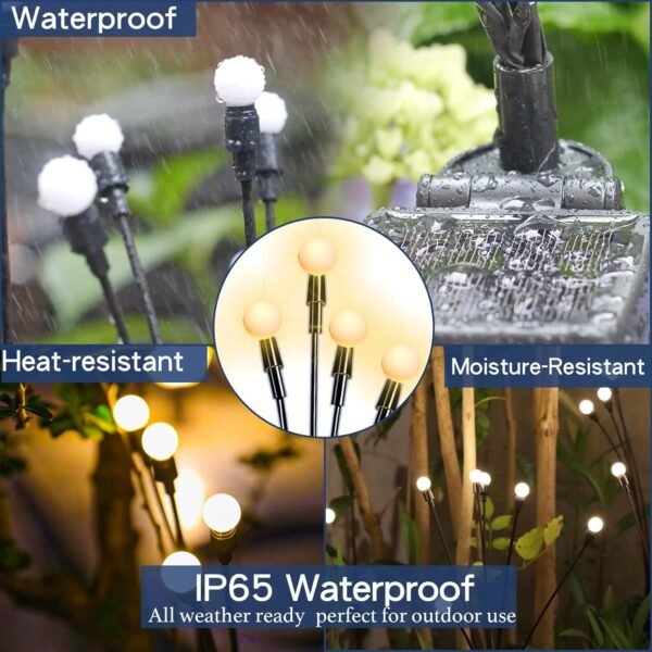 Upgraded Solar Swaying Lights – Wind-Activated, Firefly Effect, 4-Pack for Yard - Image 5