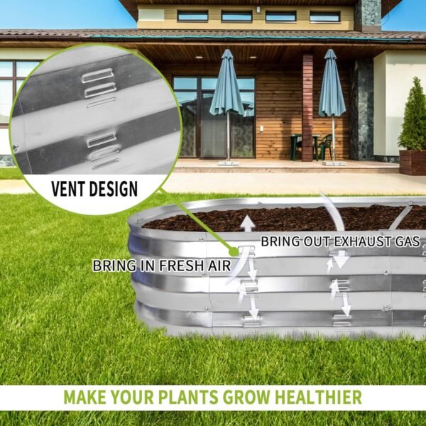 Galvanized Raised Garden Bed Kit – Durable Planter Box for Vegetables & Flowers - Image 4
