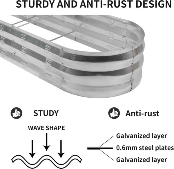 Galvanized Raised Garden Bed Kit – Durable Planter Box for Vegetables & Flowers - Image 5