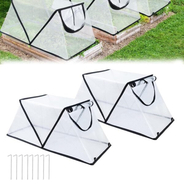 2 Pcs Garden Row Accelerator Cover – Waterproof Greenhouse for Raised Beds