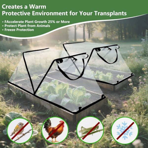 2 Pcs Garden Row Accelerator Cover – Waterproof Greenhouse for Raised Beds - Image 2