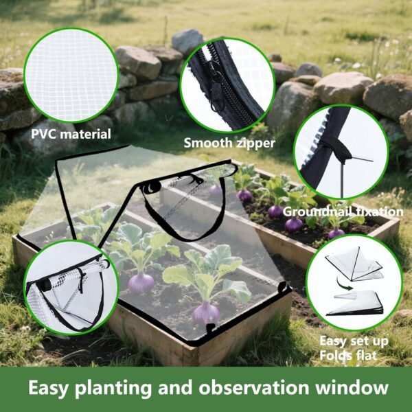 2 Pcs Garden Row Accelerator Cover – Waterproof Greenhouse for Raised Beds - Image 3
